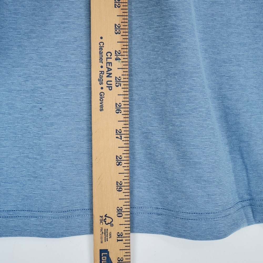 IZOD Pullover Mens XXL Chambray Blue Quarter Zip Comfort Performance Cott Blend - Picture 13 of 15